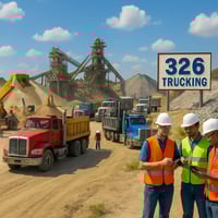 326 Trucking Ai generated aggregate transport image for blog